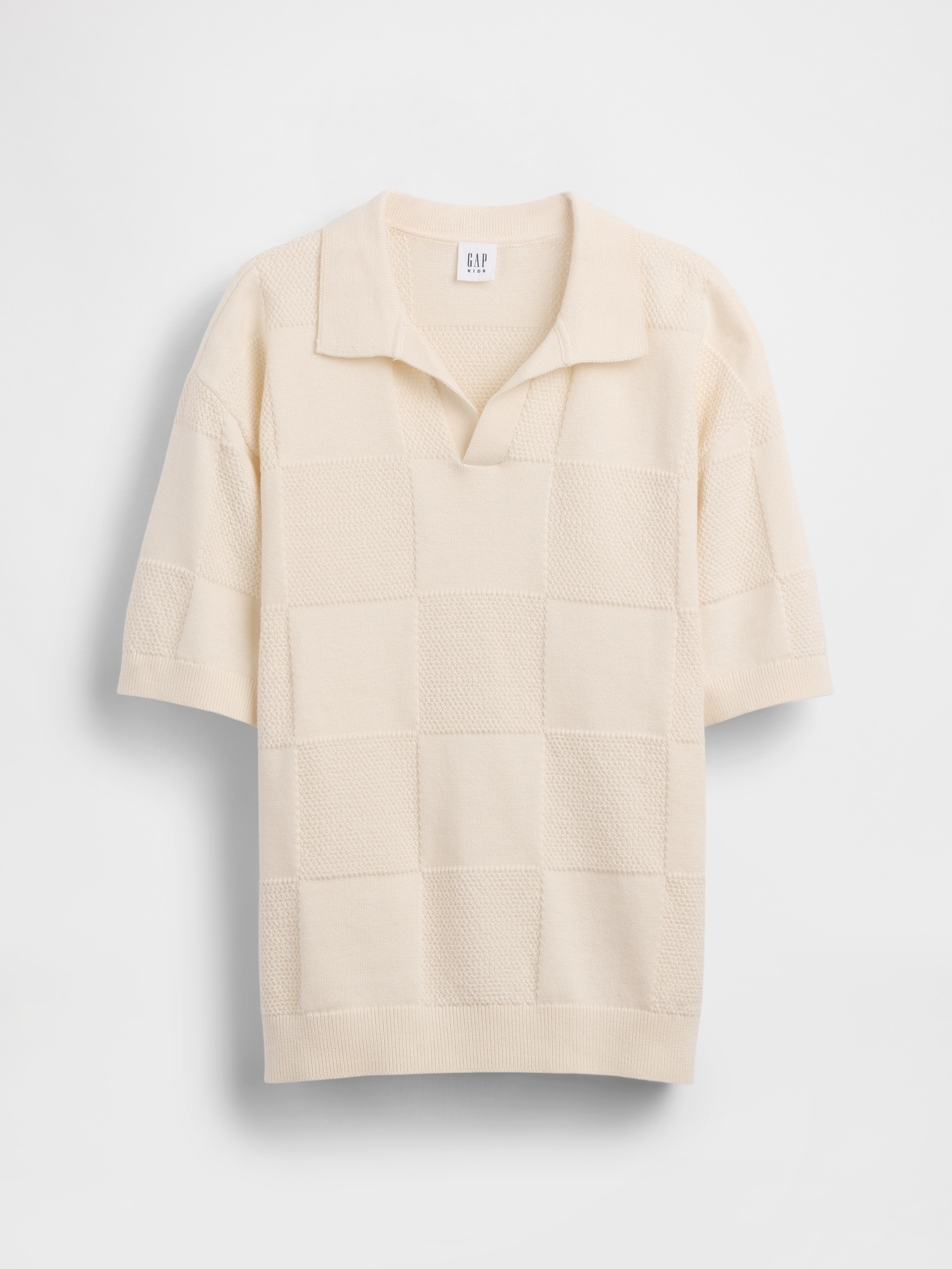 ジョニーカラー ブロックチェック セーター (キッズ)-1