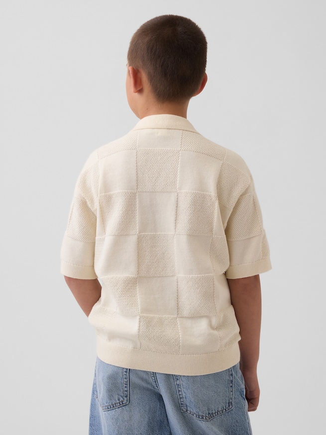 ジョニーカラー ブロックチェック セーター (キッズ)-2