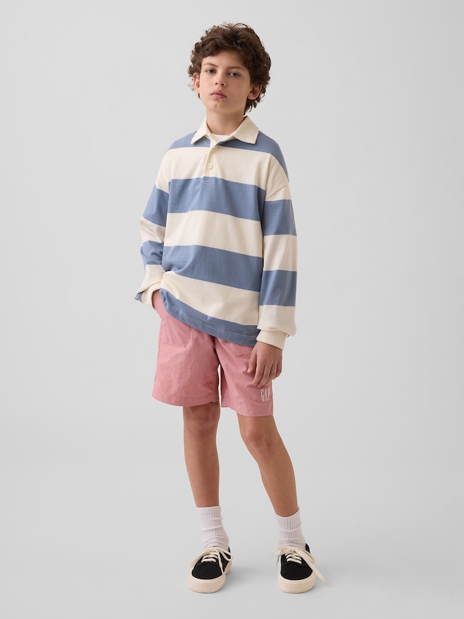 リサイクル100% リラックスフィット ナイロン プルオンショートパンツ (キッズ)-0