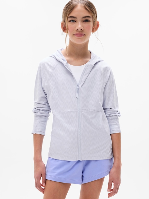 Athleta Girl Long Serve Textured UPF Jacket