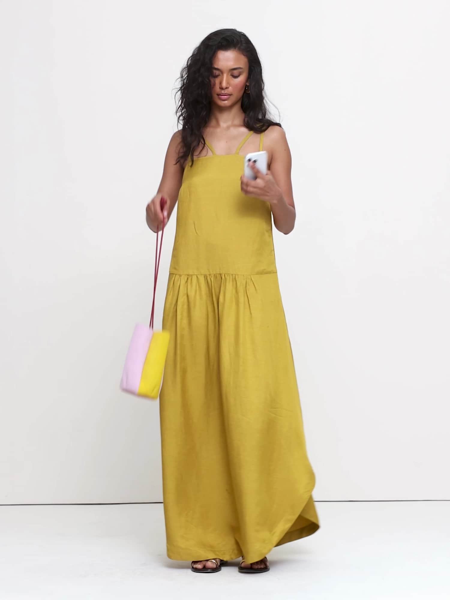 カラーブロック スエード チューリップ バッグ-7