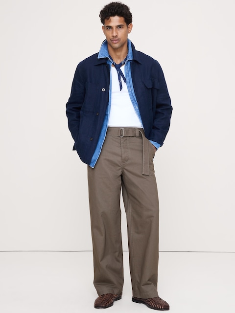 CHINO AMPLE À CEINTURE