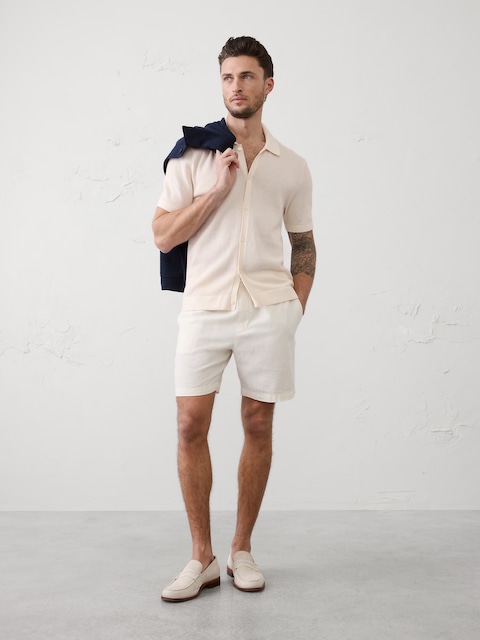 POLO EN TRICOT À DEVANT BOUTONNÉ