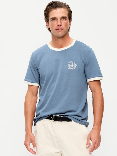 Crew-Neck Pique T-Shirt