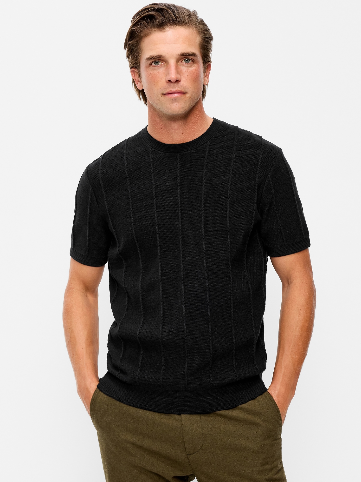 T-SHIRT EN TRICOT DÉCONTRACTÉ