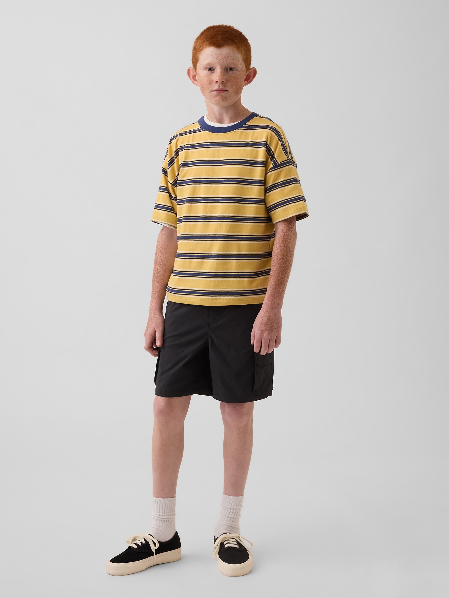 リラックスフィット プルオン ハイブリッド カーゴショートパンツ (キッズ)-0