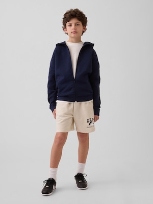 GapKids &times; ディズニー ミッキーマウス リラックスフィット GAPロゴ プルオンショートパンツ