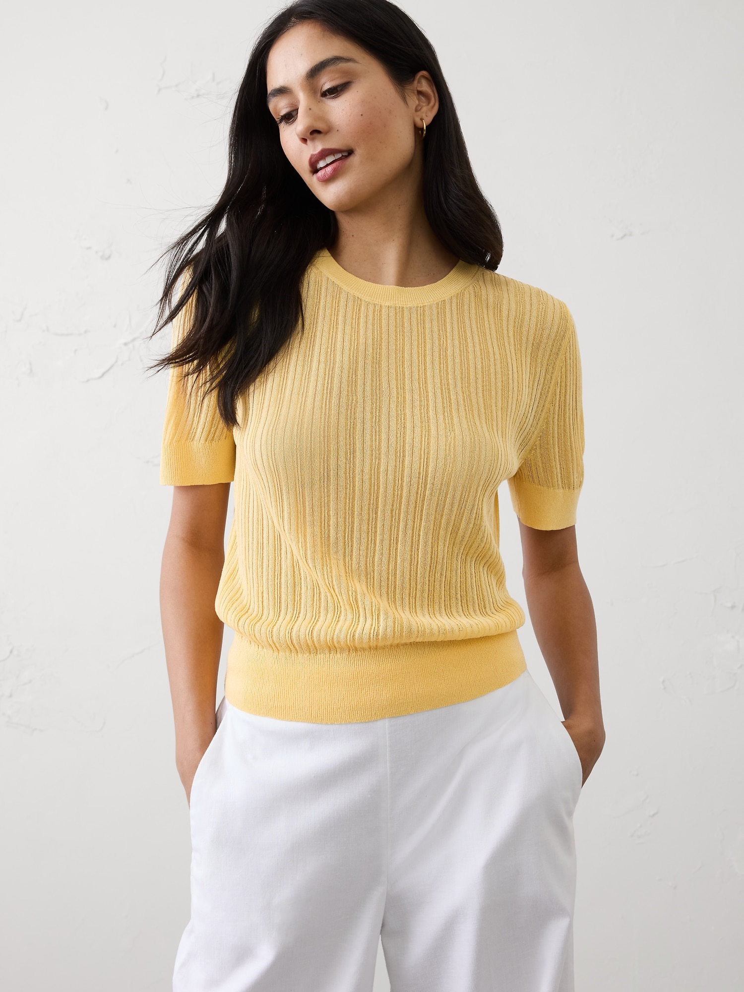 Sheer Sweater T‑Shirt