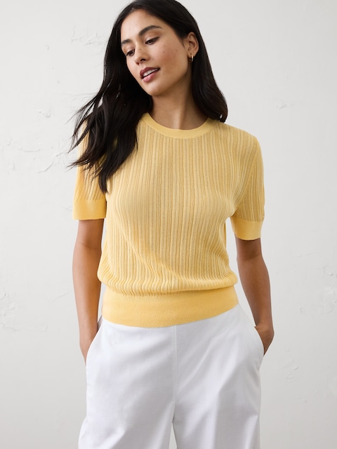 Sheer Sweater T‑Shirt