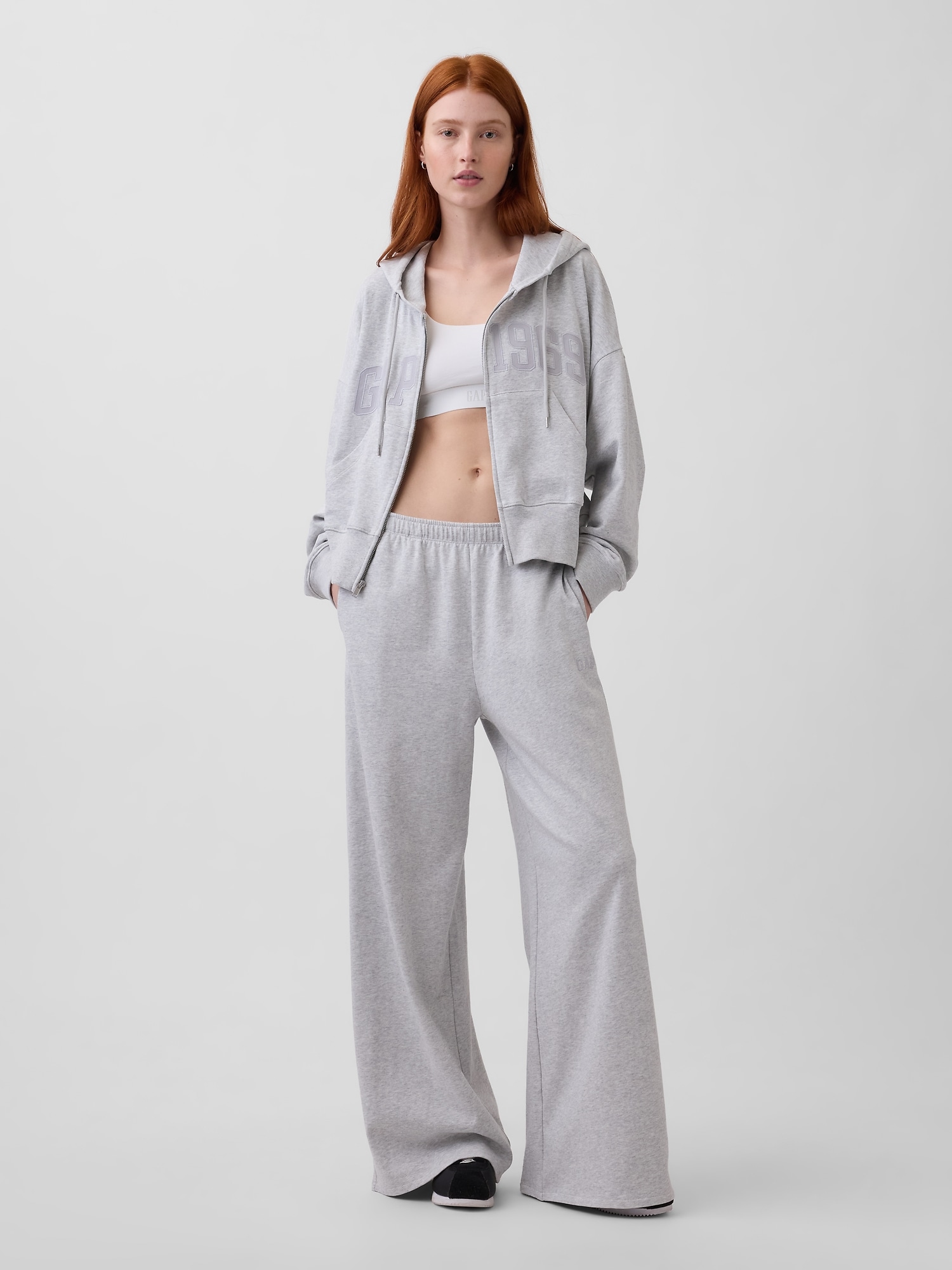 フレンチテリー GAP1969ロゴ バギースウェットパンツ-1