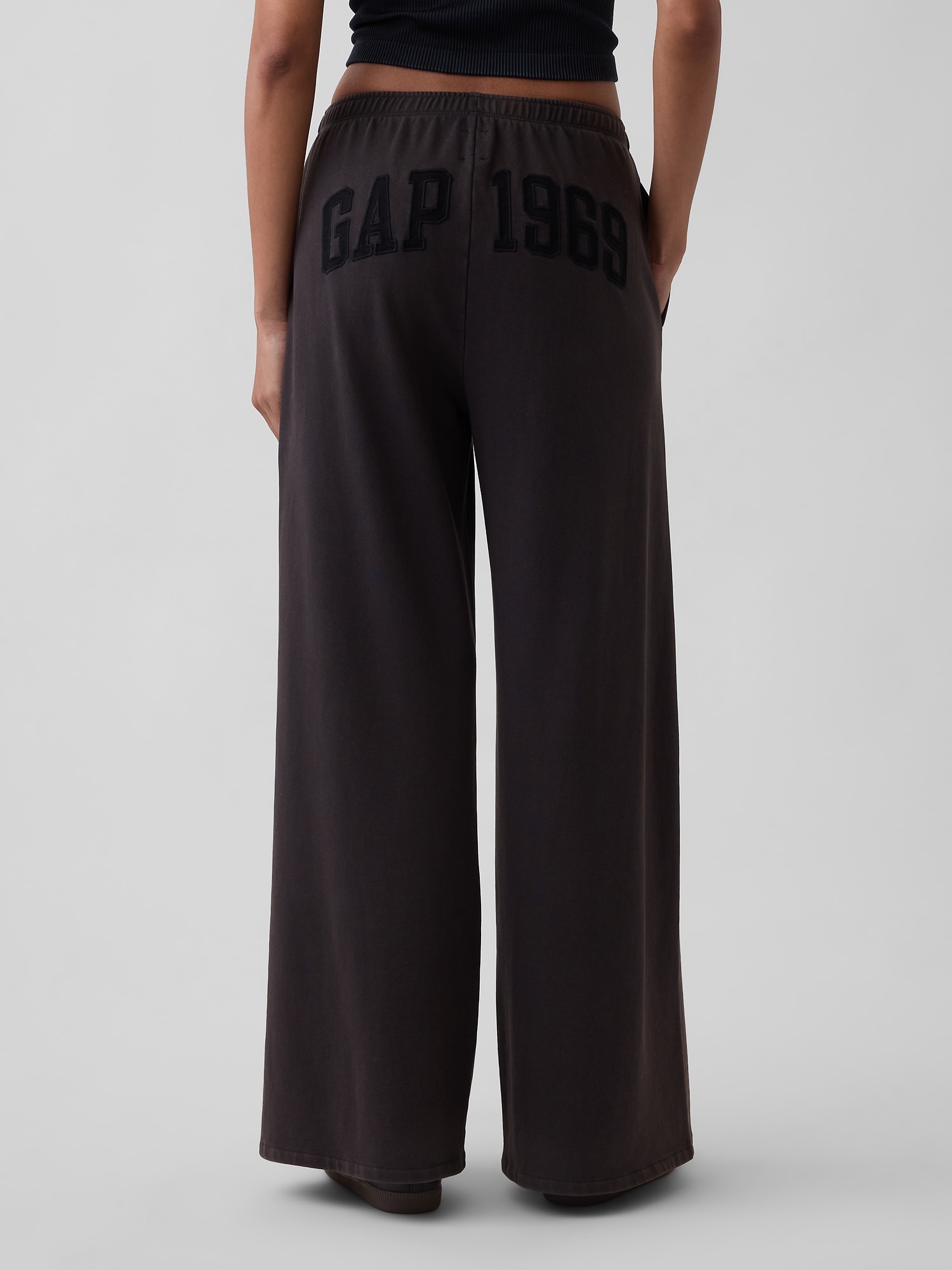 フレンチテリー GAP1969ロゴ バギースウェットパンツ-0