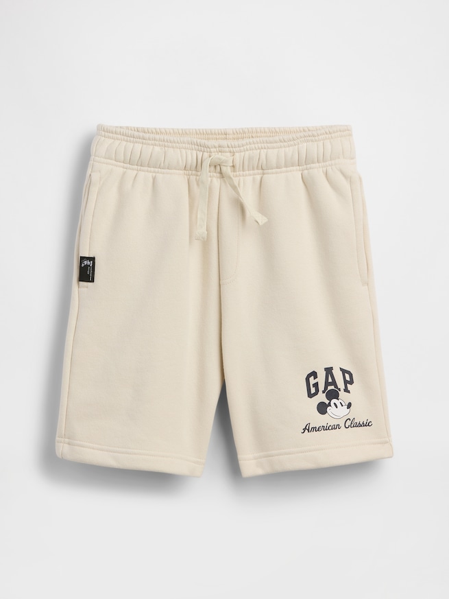 GapKids &times; ディズニー ミッキーマウス リラックスフィット GAPロゴ プルオンショートパンツ-1