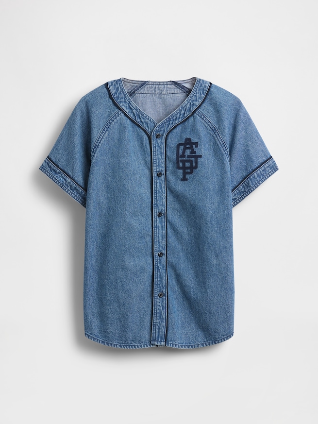 デニム バーシティ ジャージー (キッズ)-1