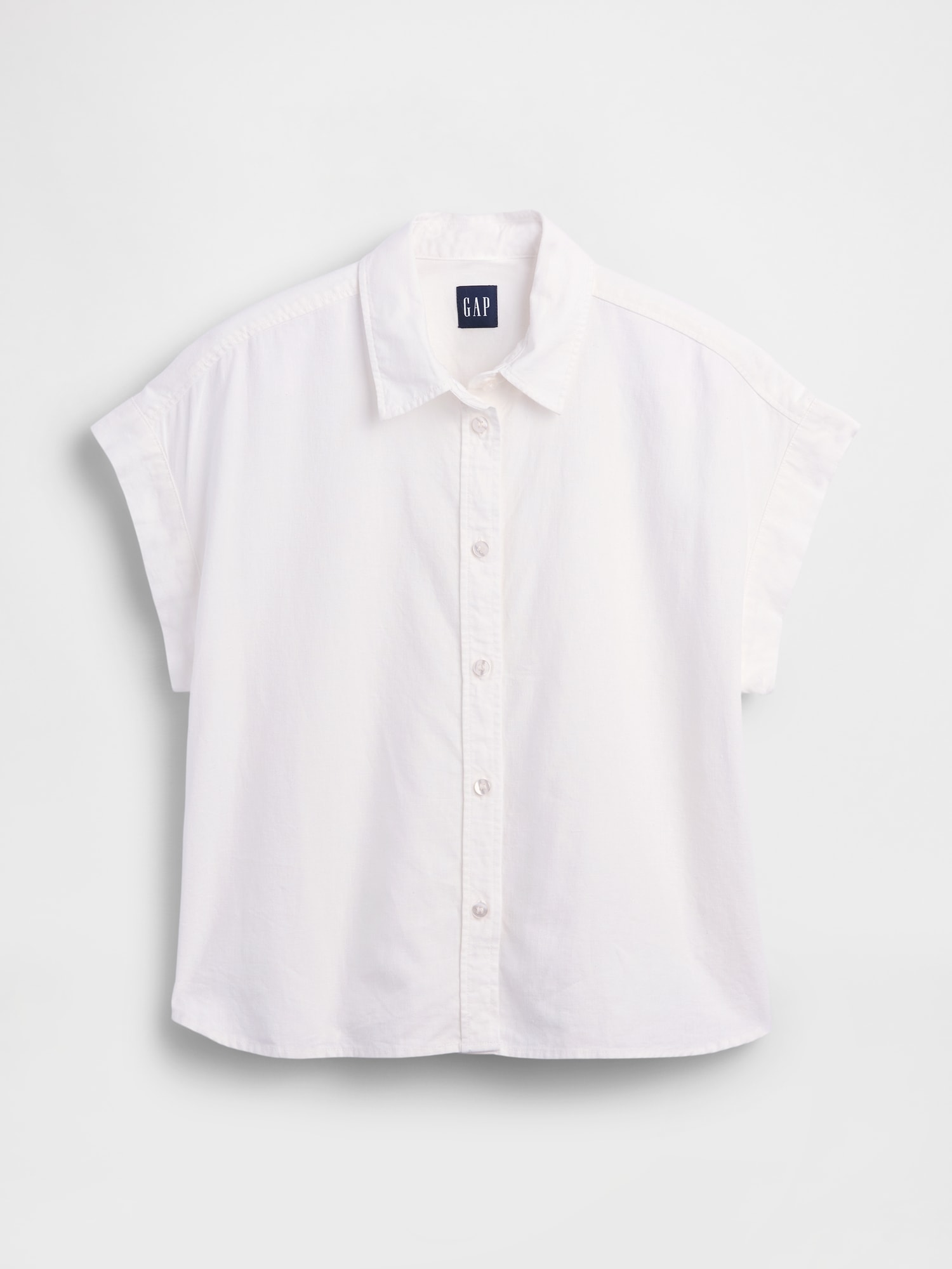 リネンブレンド オーバーサイズシャツ-4