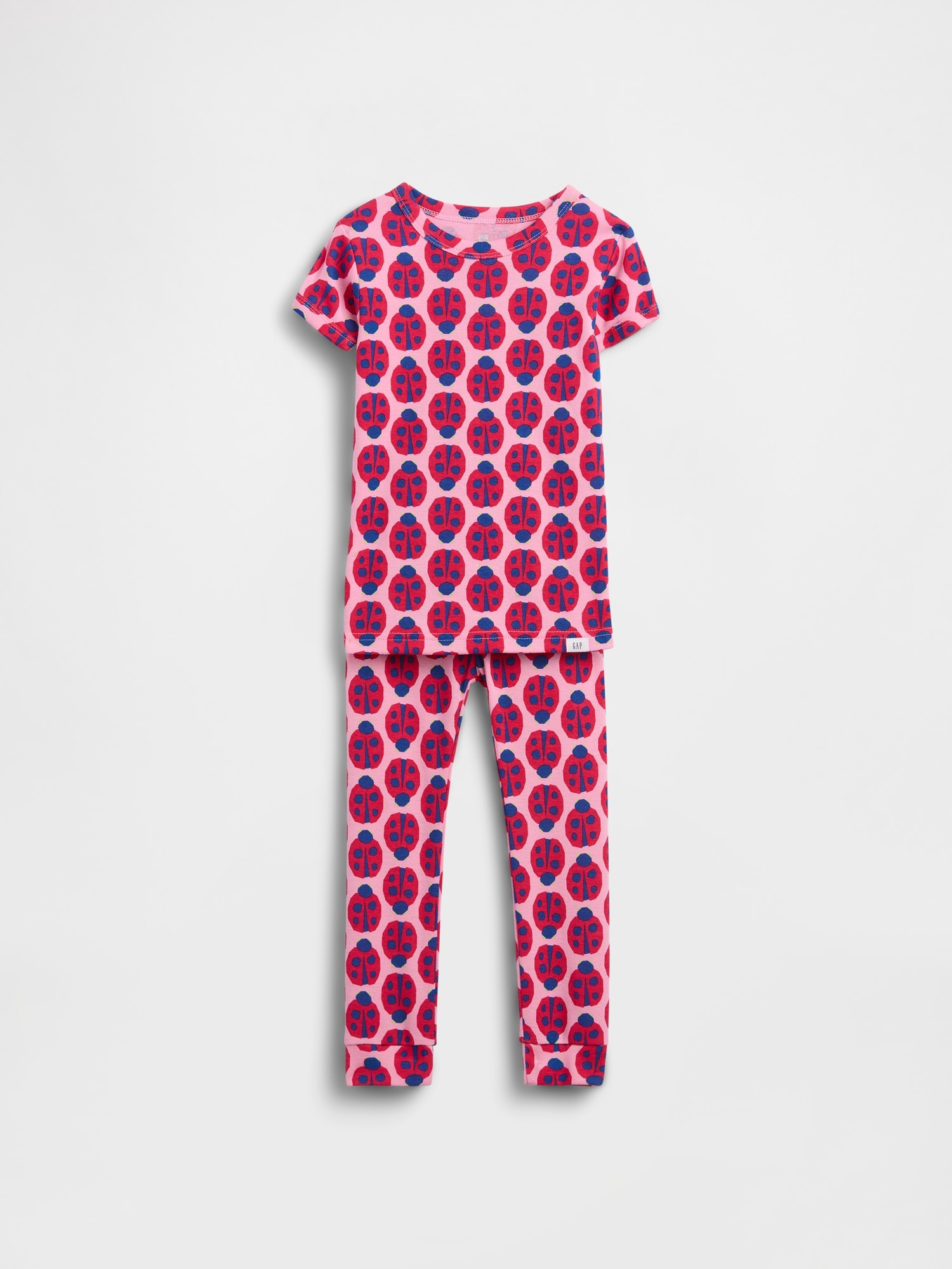 PYJAMA EN COTON BIOLOGIQUE BROSSÉ MOTIF COCCINELLE POUR BÉBÉ ET TOUT-PETIT