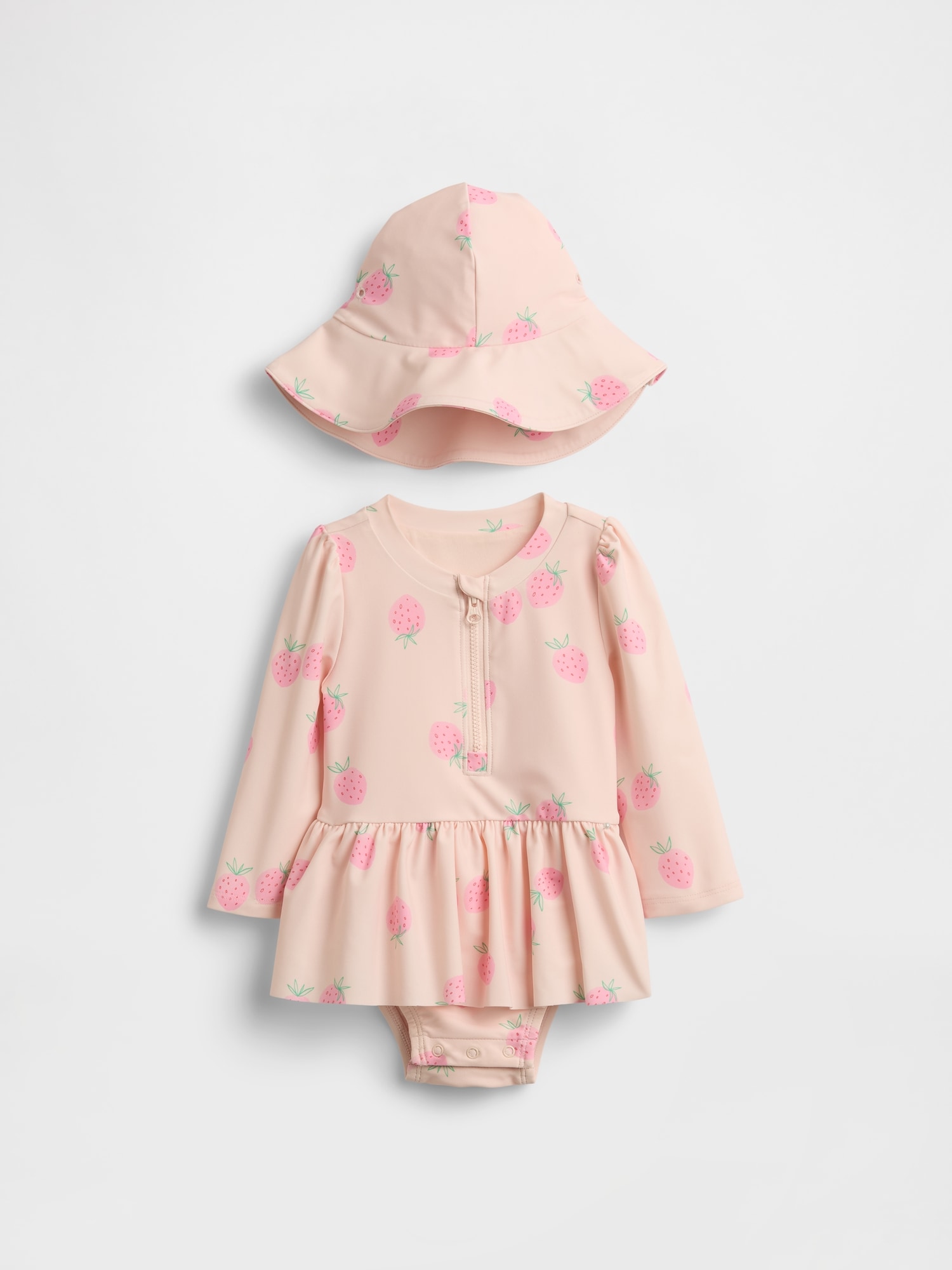 MAILLOT DE BAIN ANTI-UV À MOTIF DE FRAISES POUR BÉBÉ