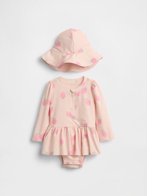 Baby Strawberry Rash Guard Swim Set