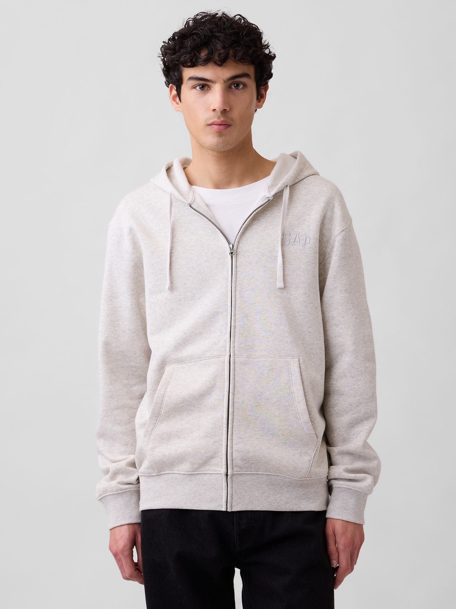 Adult Relaxed Gap Logo Zip Hoodie