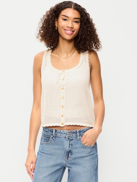 CAMISOLE CROCHETÉE EN COTON LITTORAL
