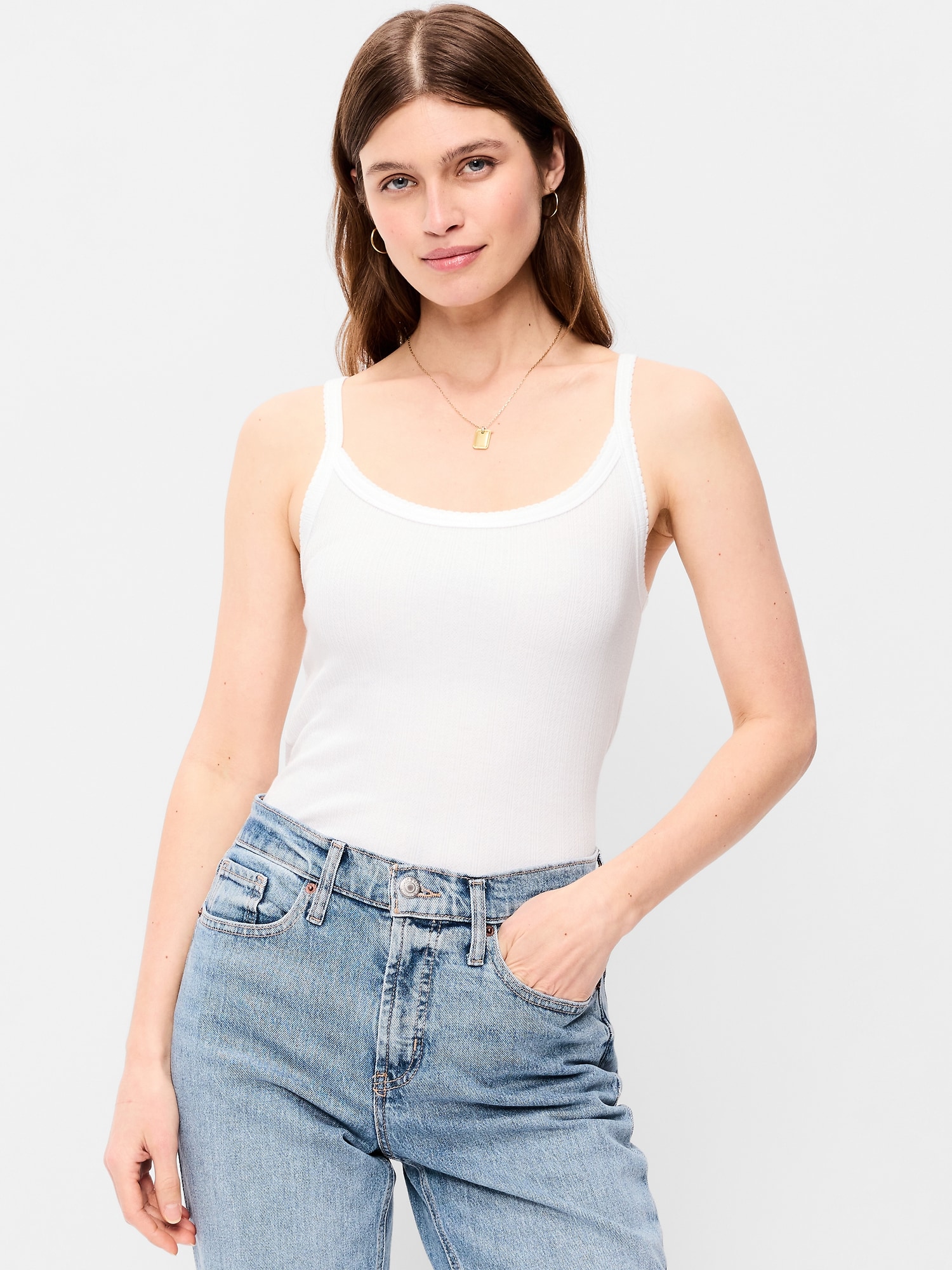 CAMISOLE EN TRICOT POINTELLE