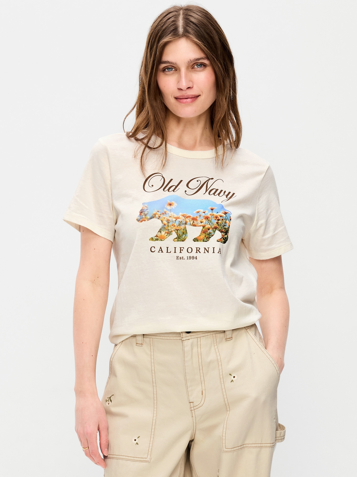 T-SHIRT PASSE-PARTOUT RAS DU COU À LOGO IMPRIMÉ