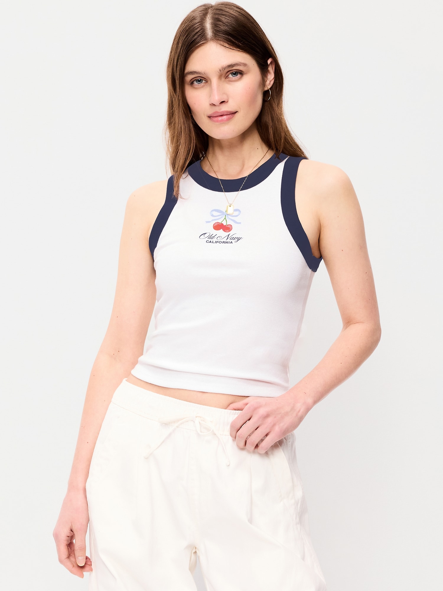 Snug Ribbed Crop Tank Top