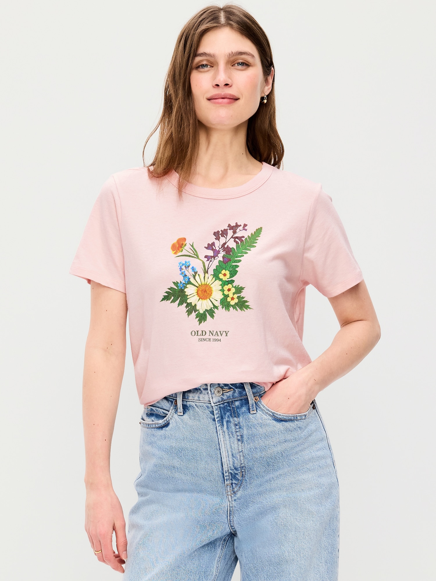 T-SHIRT PASSE-PARTOUT RAS DU COU À LOGO IMPRIMÉ