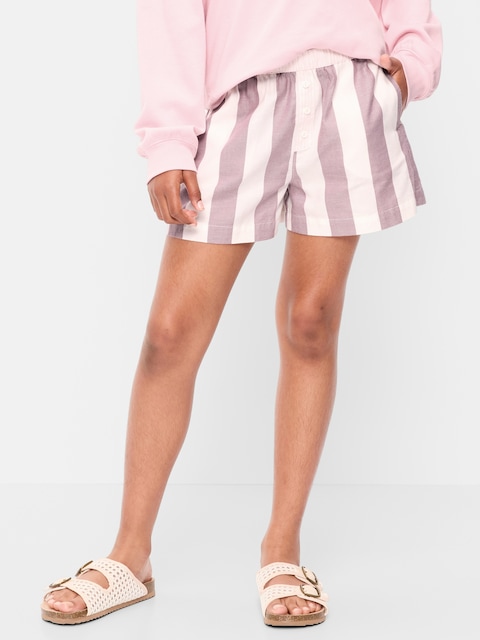 Printed Twill Boxer Shorts for Girls