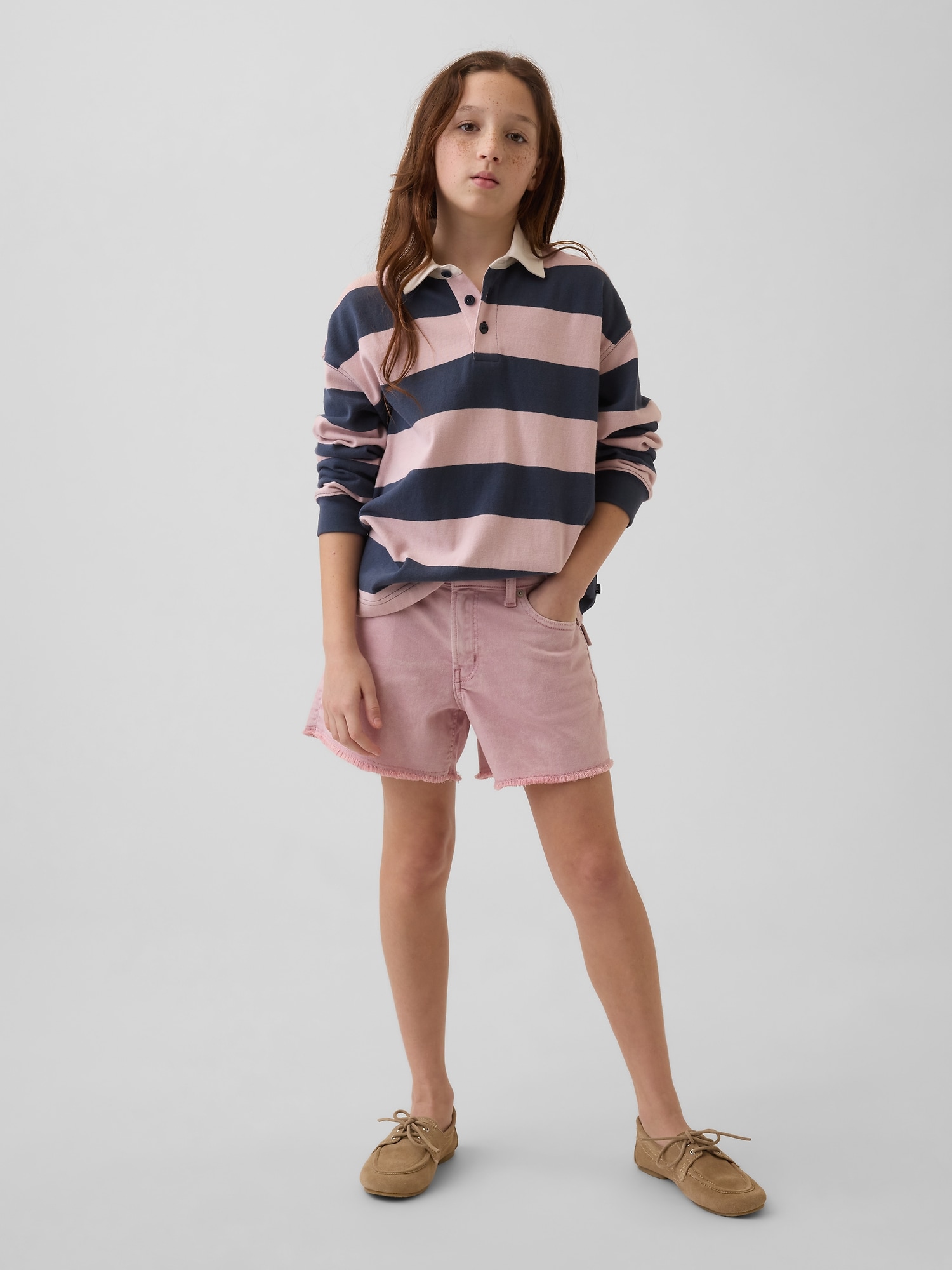 Kids Low Rise Stride Denim Shorts