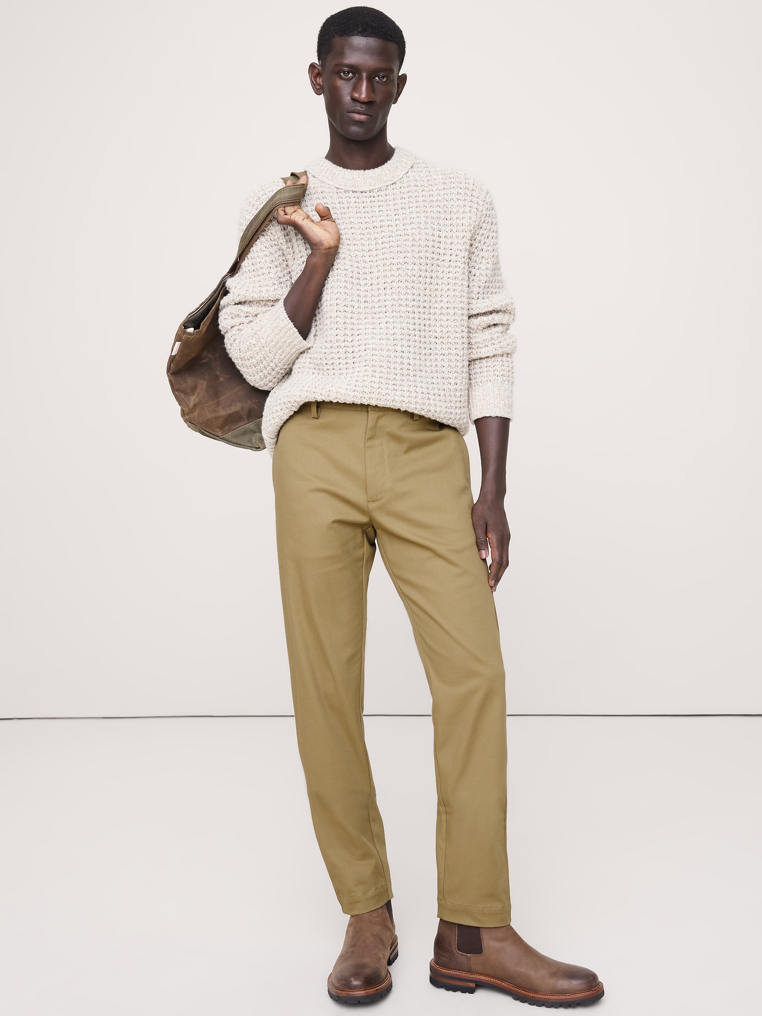 CHINO ÉTROIT EN TISSU ITALIEN EXTENSIBLE