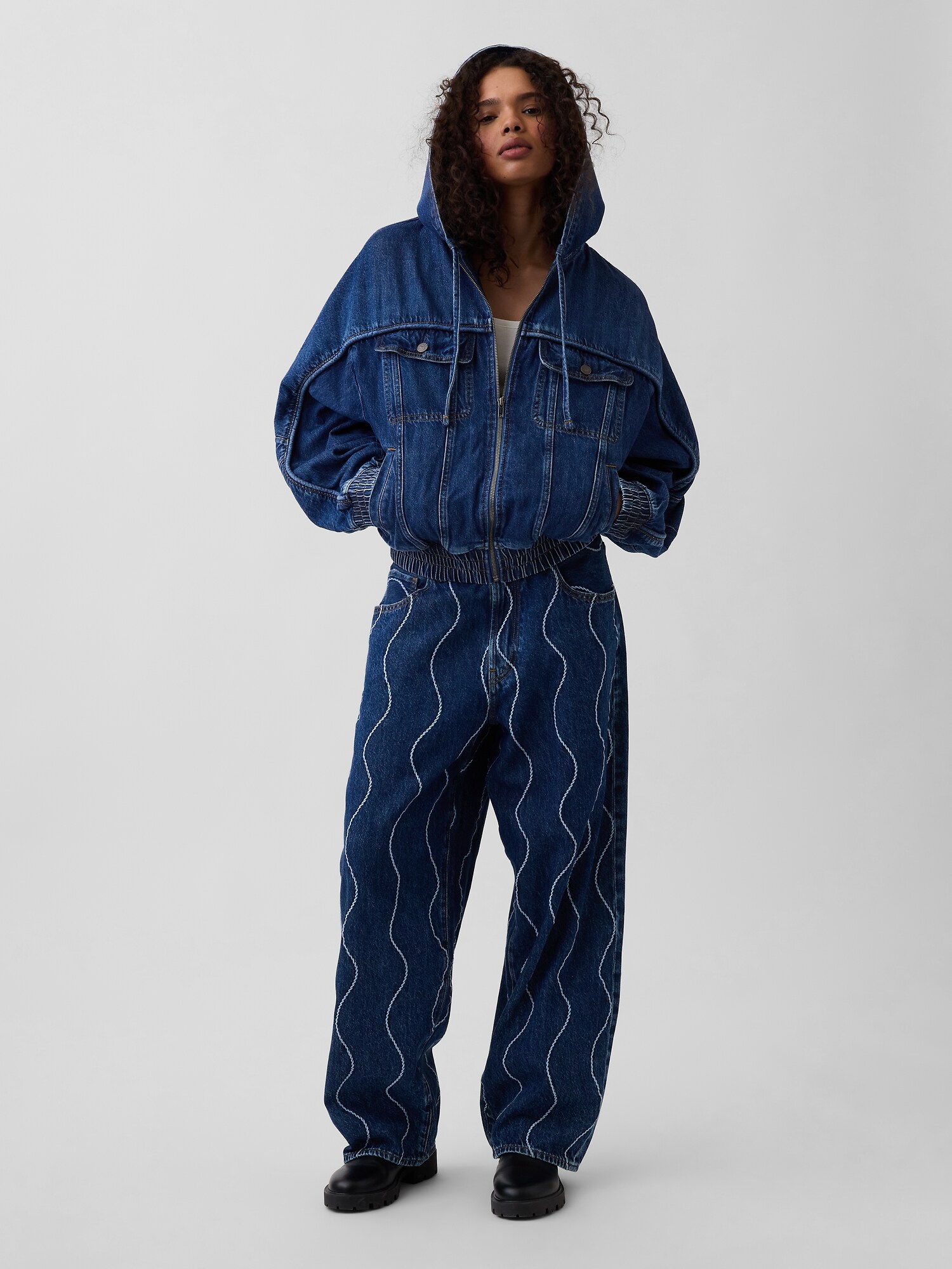 新品 完売品 Gap × HFR デニム ジップアップパーカー Gap公式オンラインストア | Gap × HFR デニム ジップアップパーカー by
