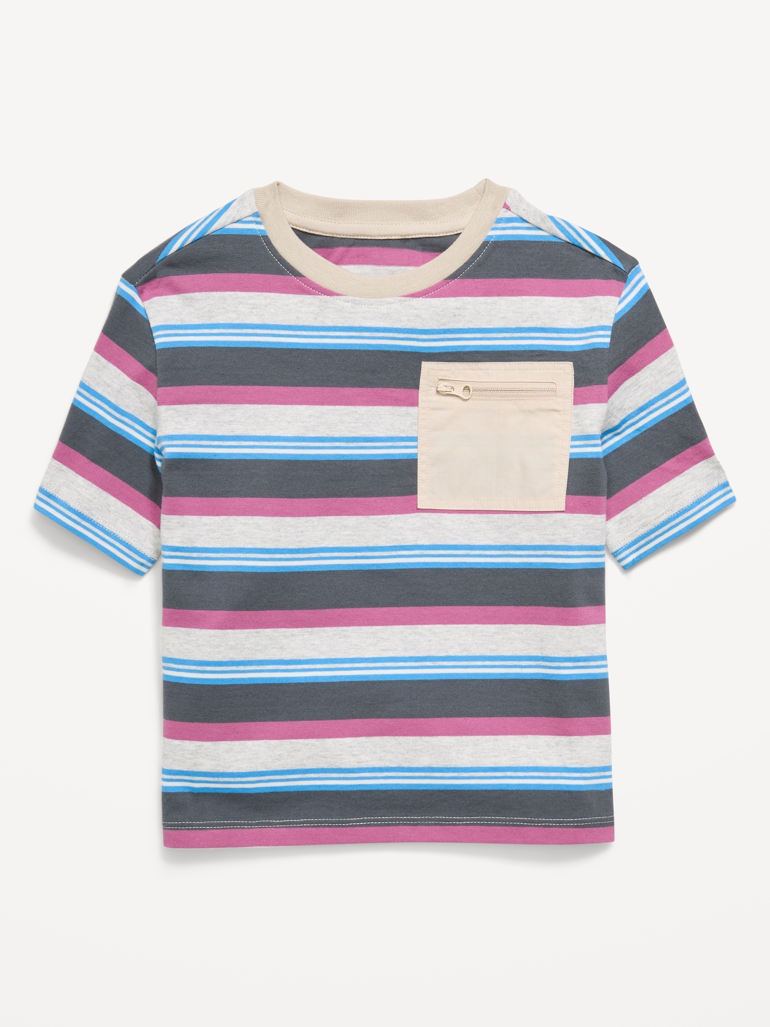 Oversized Short-Sleeve Utility Pocket T-Shirt for Toddler Boys