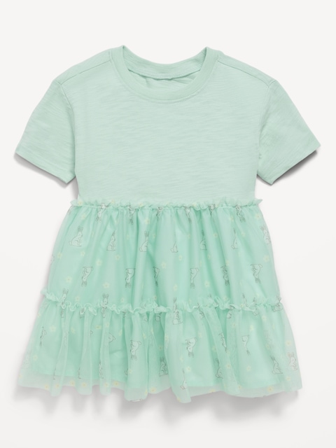 Short-Sleeve Tutu Dress for Toddler Girls