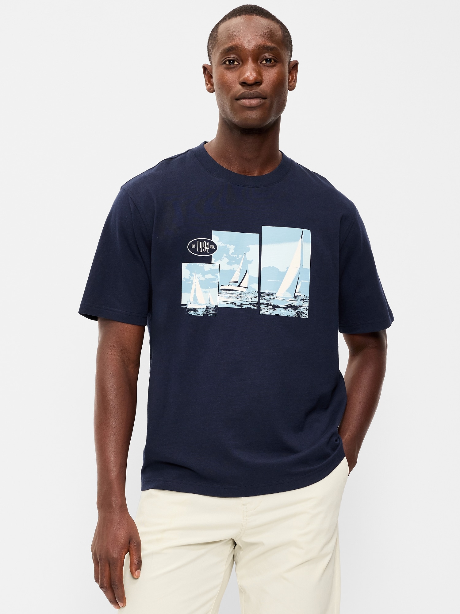 T-SHIRT ÉPAIS AMPLE À IMPRIMÉ