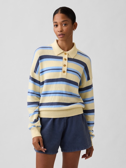 CashSoft Relaxed Sweater Polo Shirt