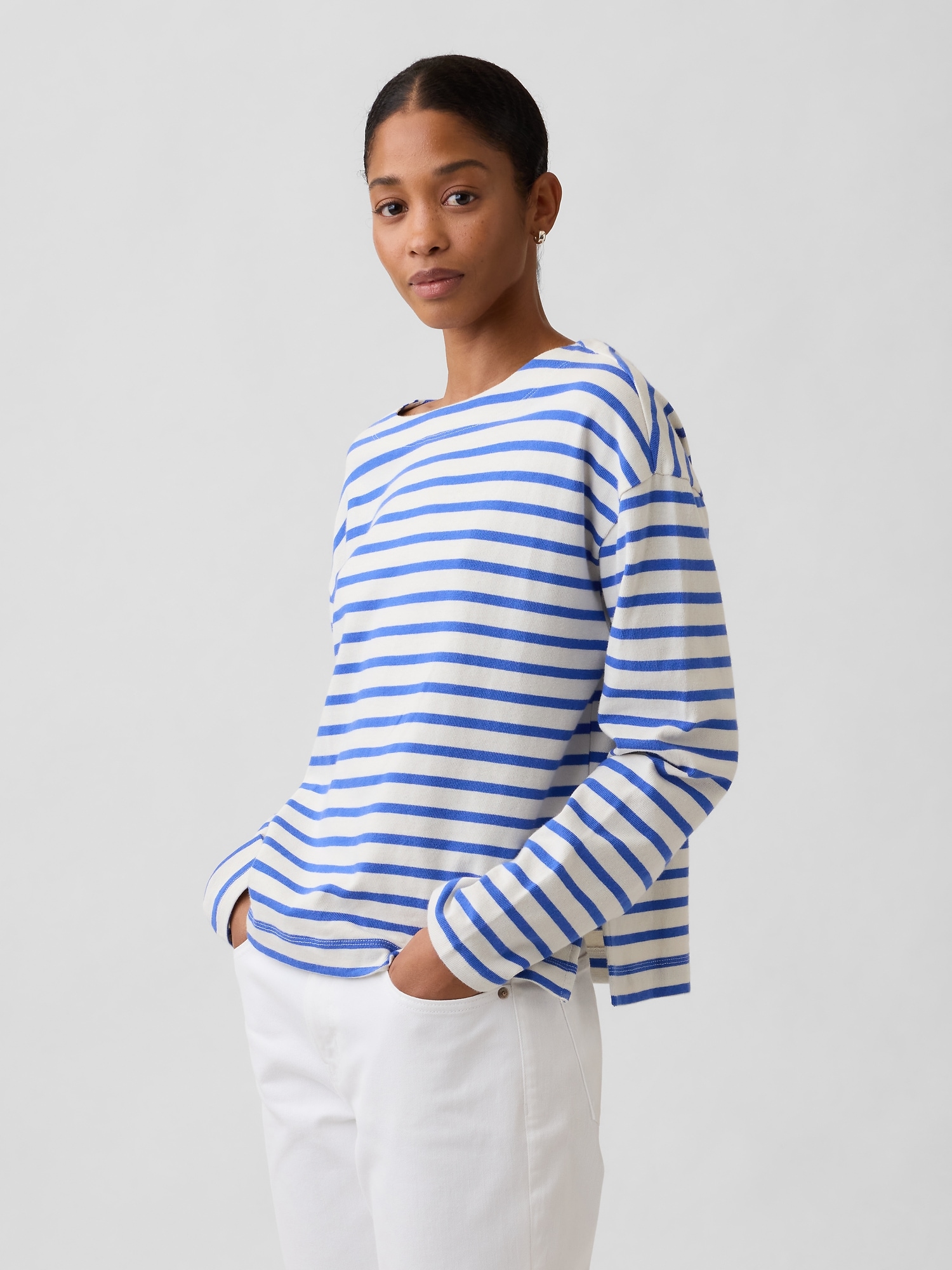 Stripe Boatneck Top