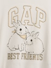 オーバーサイズ グラフィック GAPロゴTシャツ (キッズ)-3