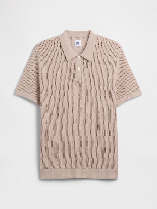 クロシェ ニットポロシャツ-2