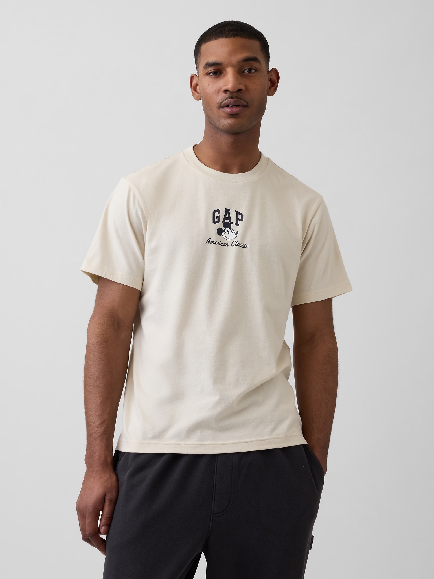 Gap &times; ディズニー エブリディ ソフト リラックスフィット GAPロゴTシャツ-0