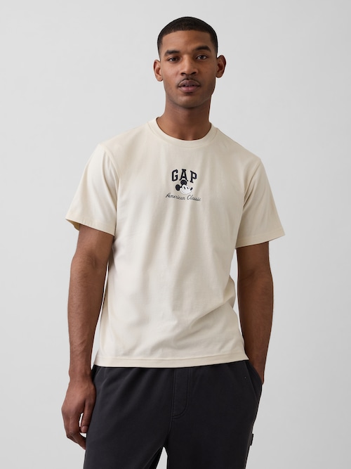Gap &times; ディズニー エブリディ ソフト リラックスフィット GAPロゴTシャツ