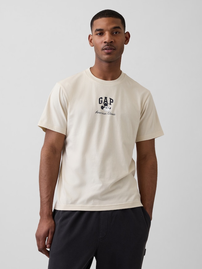 Gap &times; ディズニー エブリディ ソフト リラックスフィット GAPロゴTシャツ-0