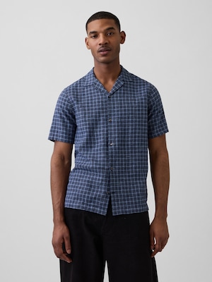 スタンダードフィット リネンブレンドバケーションシャツ