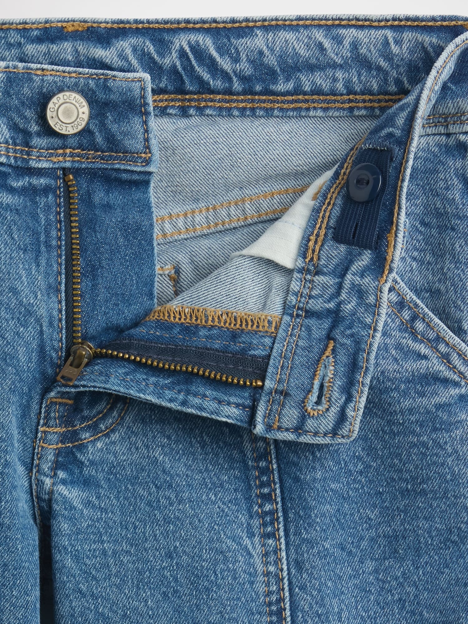 ローライズ シーム リラックスフィット フレアデニム (キッズ)-4