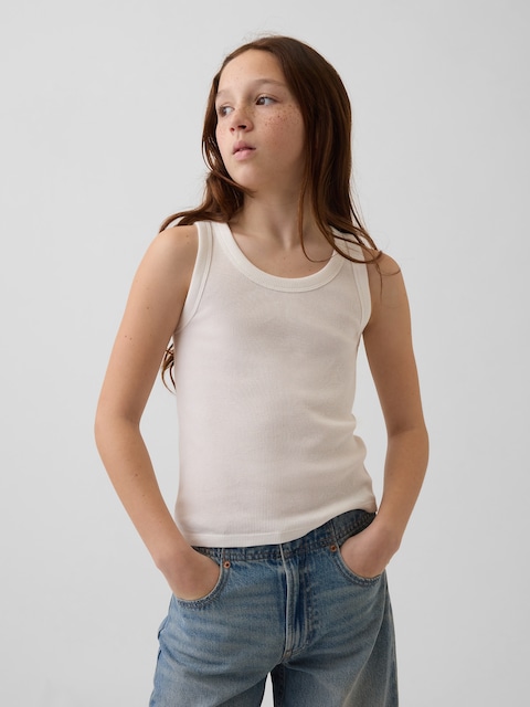 Kid Rib Scoop Tank Top
