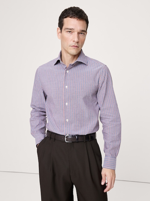 CHEMISE HABILLÉE AJUSTÉE EN LIN ET COTON