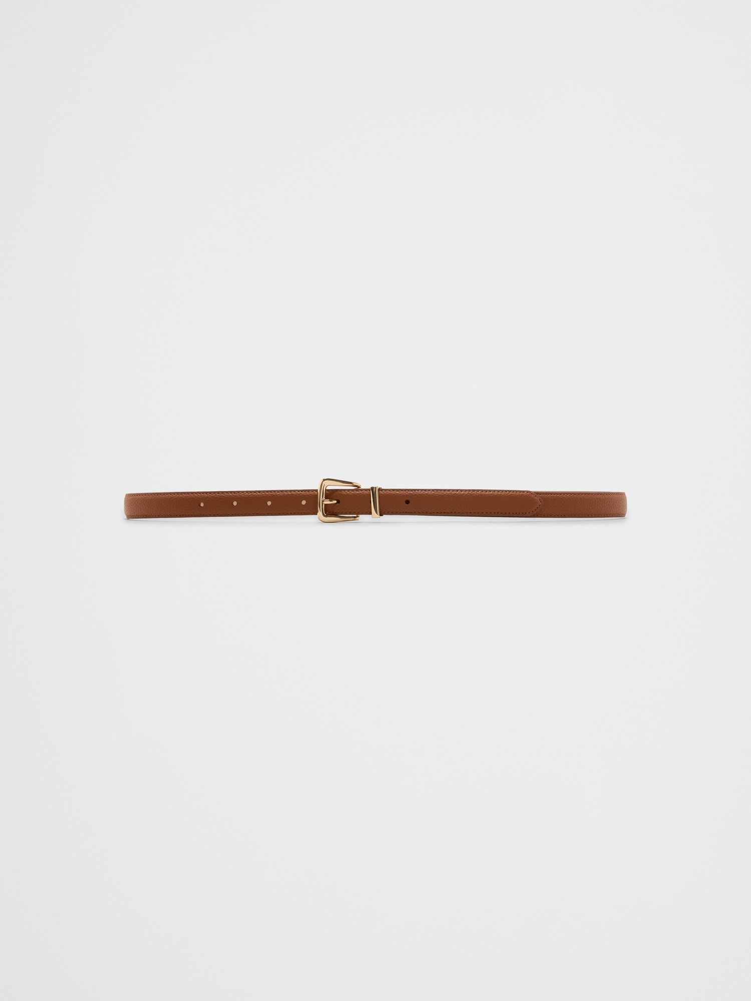 Vegan Leather Pebbled Skinny Belt