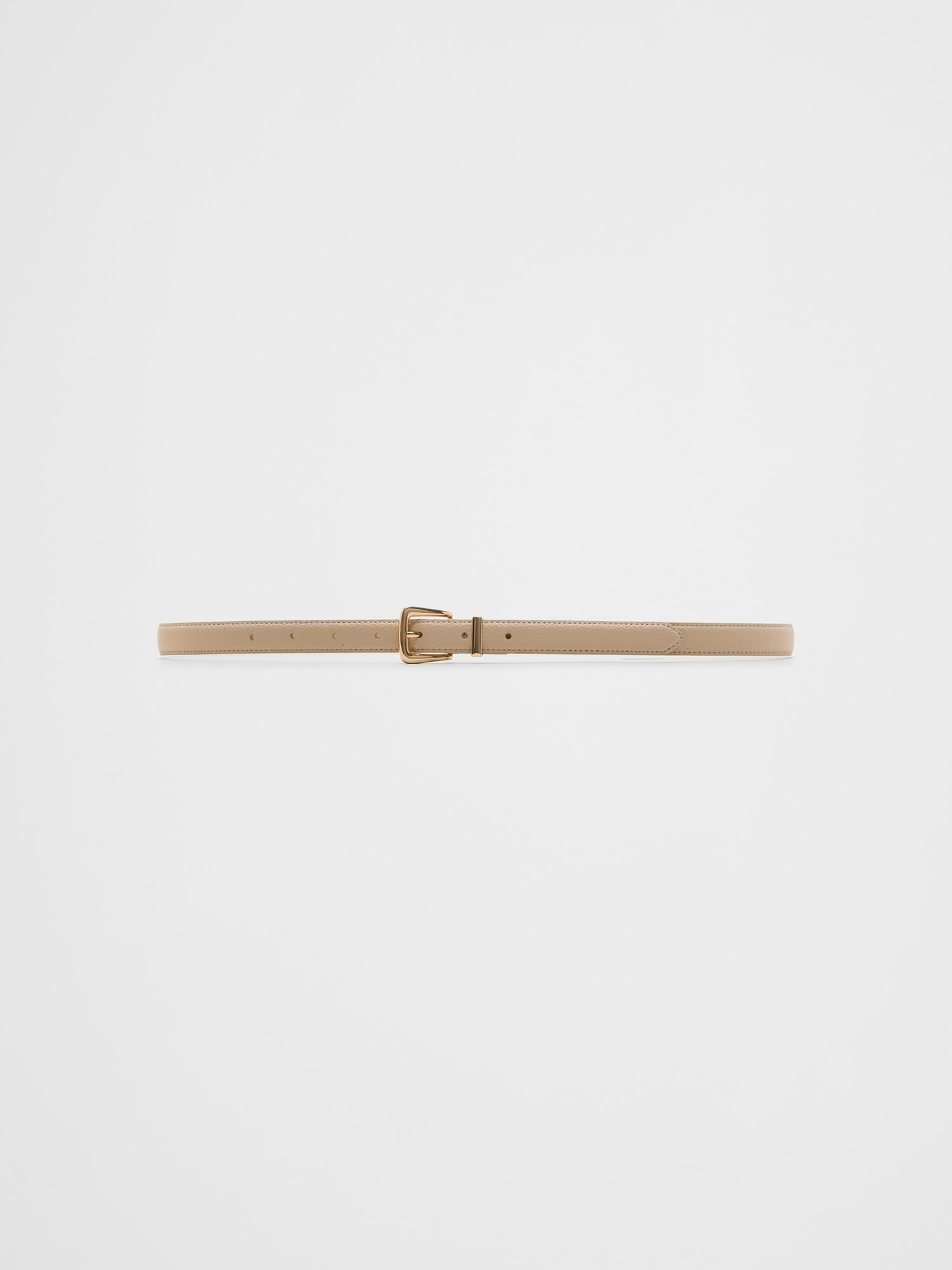 Vegan Leather Pebbled Skinny Belt