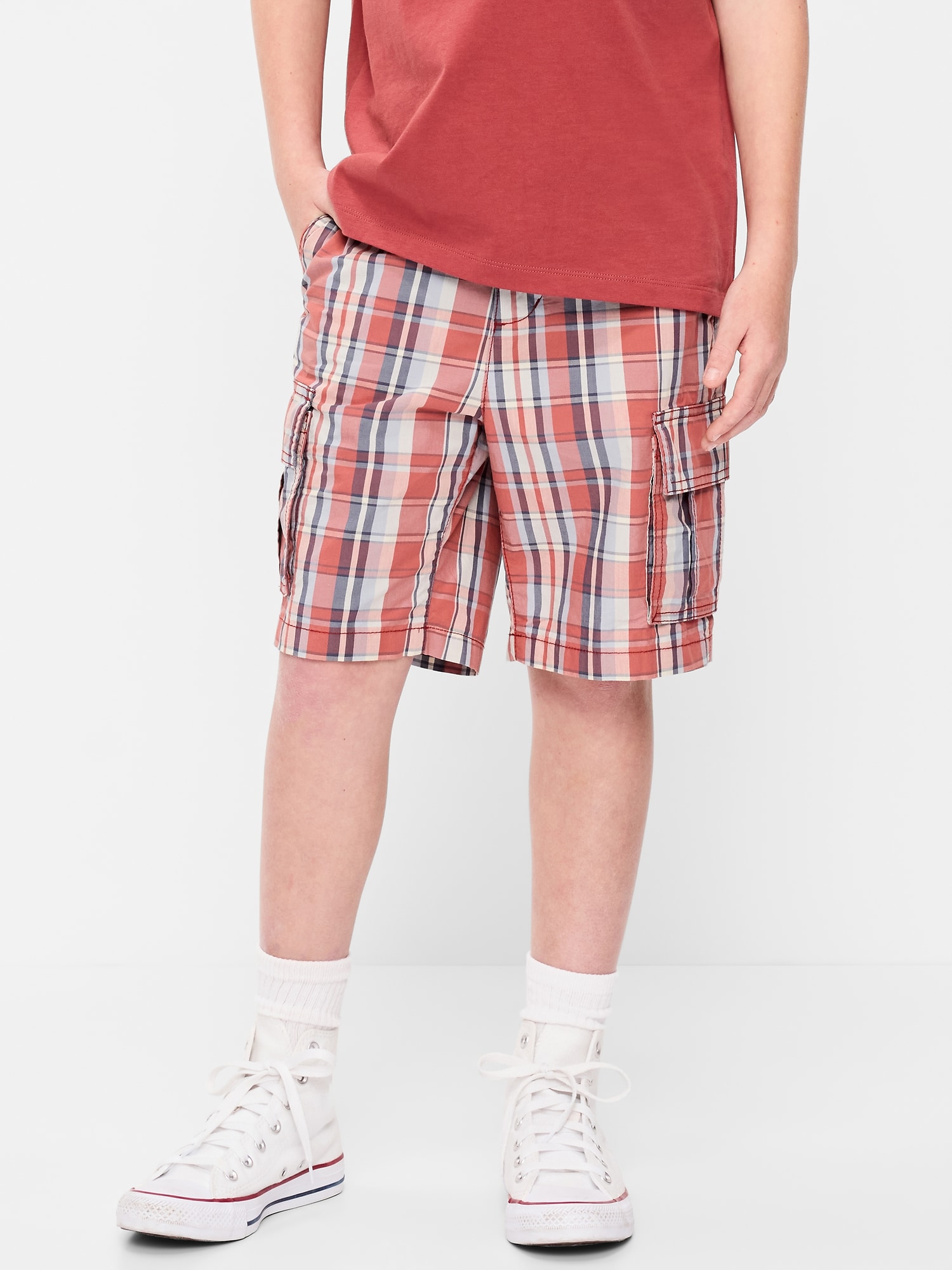SHORT CARGO INDÉCHIRABLE COUPE GÉNÉREUSE LONGUEUR GENOU POUR GARÇON