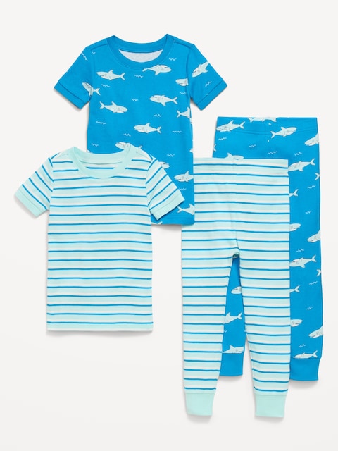 PYJAMA 4 PIÈCES AJUSTÉ À MOTIF POUR TOUT-PETIT ET BÉBÉ