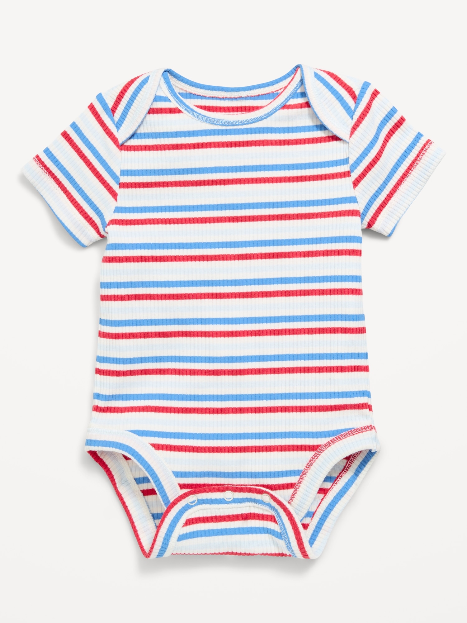 Short-Sleeve Ribbed Striped Bodysuit for Baby